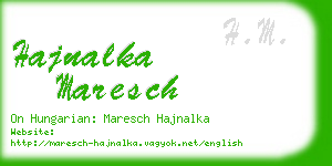 hajnalka maresch business card